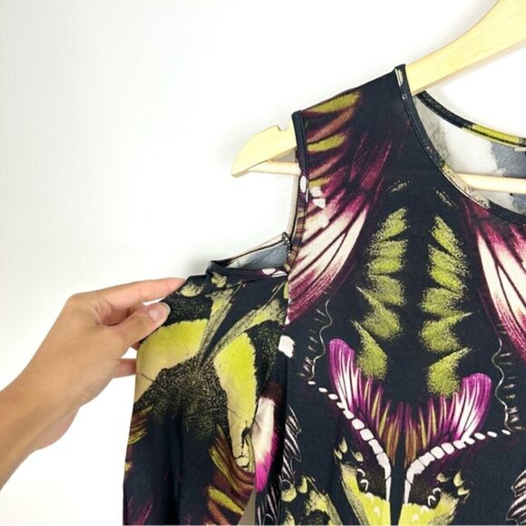 Y2k RARE Vintage Jean Paul Gaultier Soleil Fuzzi Butterfly Mid Length Dress XL - Picture 6 of 7